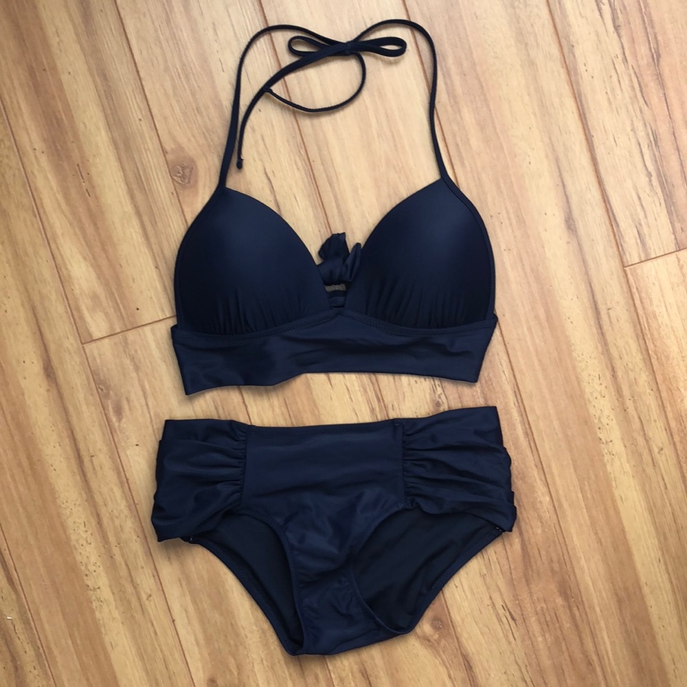 Aerie navy blue bikini
